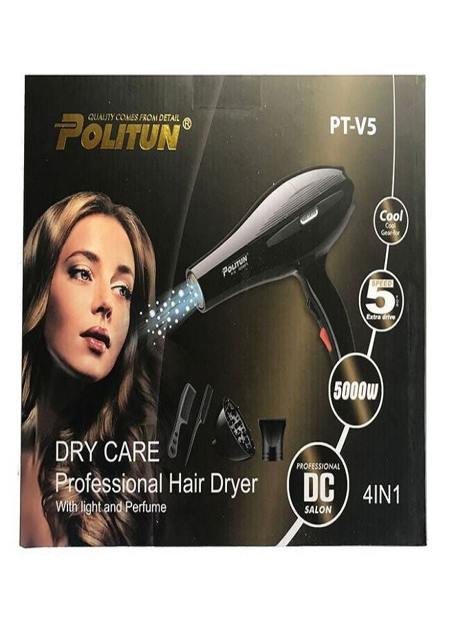 POLITUN Politun Salon V5 Professional Hair Dryer 4in1 5000w Black - Image 3