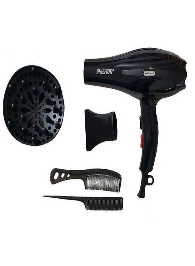 POLITUN Politun Salon V5 Professional Hair Dryer 4in1 5000w Black - Image 2