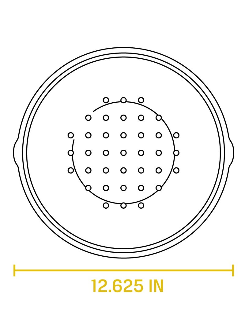 Lodge 12 Inch cast Iron Lid. Classic 12-Inch Cast Iron Cover Lid with Handle and Interior Basting Tips. - Image 3