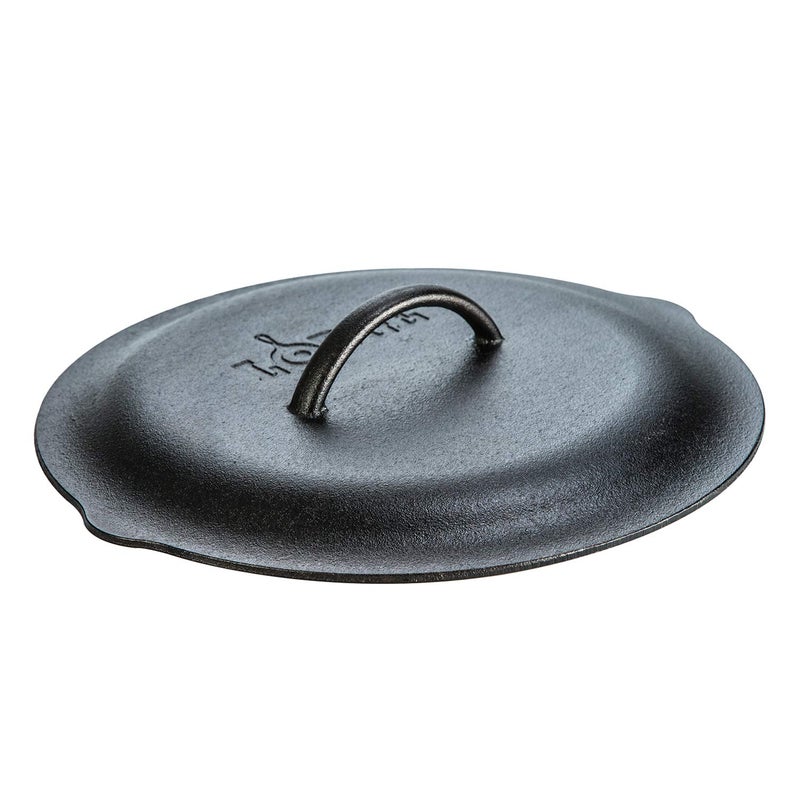 Lodge 12 Inch cast Iron Lid. Classic 12-Inch Cast Iron Cover Lid with Handle and Interior Basting Tips. - Image 1