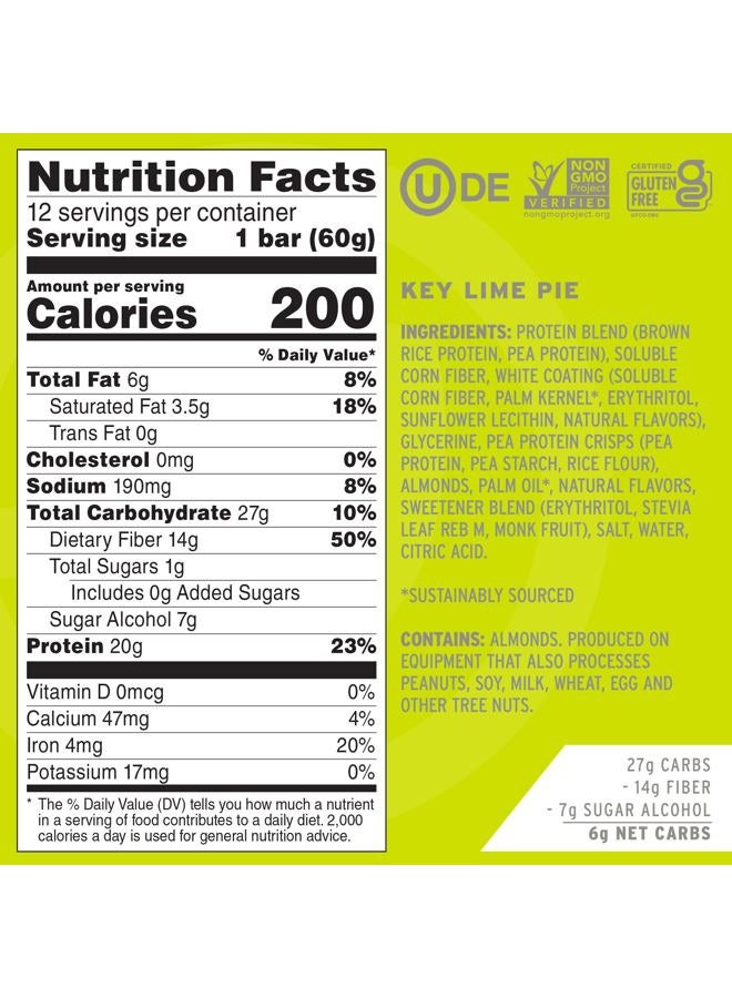 No Cow High Protein Bars, Dipped Key Lime Pie - Healthy Snacks, 20g Vegan Protein, High Fiber, Low Sugar, Keto Friendly, Dairy & Gluten Free (12 Count) - Image 5