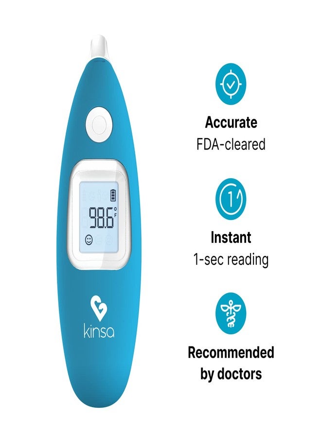 Kinsa Digital Thermometer for Fever Smart Ear (Medical Infrared Termometro for Baby, Kid, Adult) Accurate, Fast, FDA Cleared Body Temperature Readings [Upgraded Technology for Best Accuracy] - Image 2