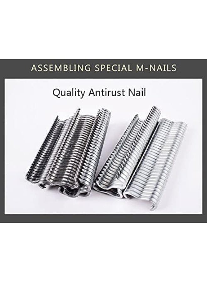 Type M Hog Nail Ring Pliers Kit with 2400pcs M Clips for Fence Fastening, Upholstery Installation, Animal Cages - Image 5