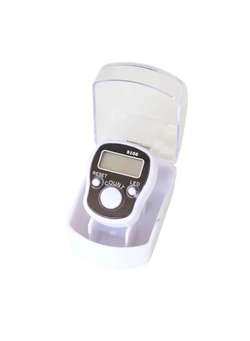 Digital Tasbeeh Tally Counter Mini Digital Finger Counter Clicker Counter Electronic Hand Tasbih Counter White/Black
