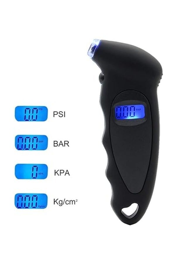 Generic Digital Tyre Air Pressure Gauge Tester Tool, Black  - Image 4