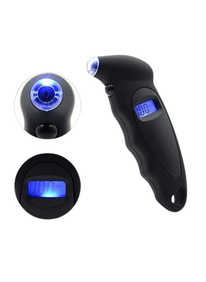Generic Digital Tyre Air Pressure Gauge Tester Tool, Black  - Image 2