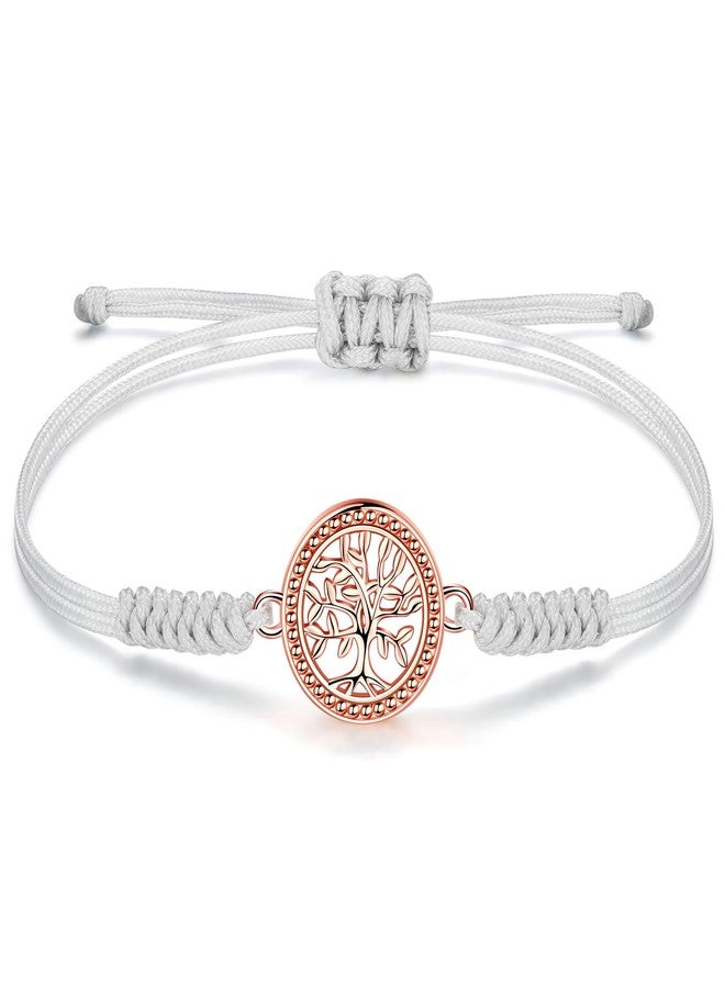 JENDEAR SHINE Tree of Life Bracelet for Women, Adjustable Handmade Rope Chain Tree of Life Charm, Birthday Gifts for Women Moms - Image 1