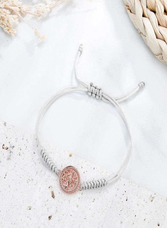 JENDEAR SHINE Tree of Life Bracelet for Women, Adjustable Handmade Rope Chain Tree of Life Charm, Birthday Gifts for Women Moms - Image 2