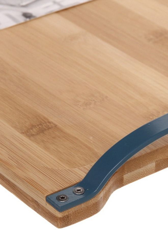 أولالا صينية خشب خيزران صديقة للبيئة تقدم صحن مع مقبض - Image 3