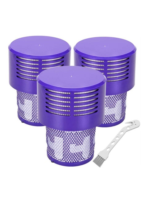 Replacement Filters, SYOSI V10 Filters for Dyson Cyclone Series, Replace Part No. 969082-01, 3 Pack and 1 Clean Brush