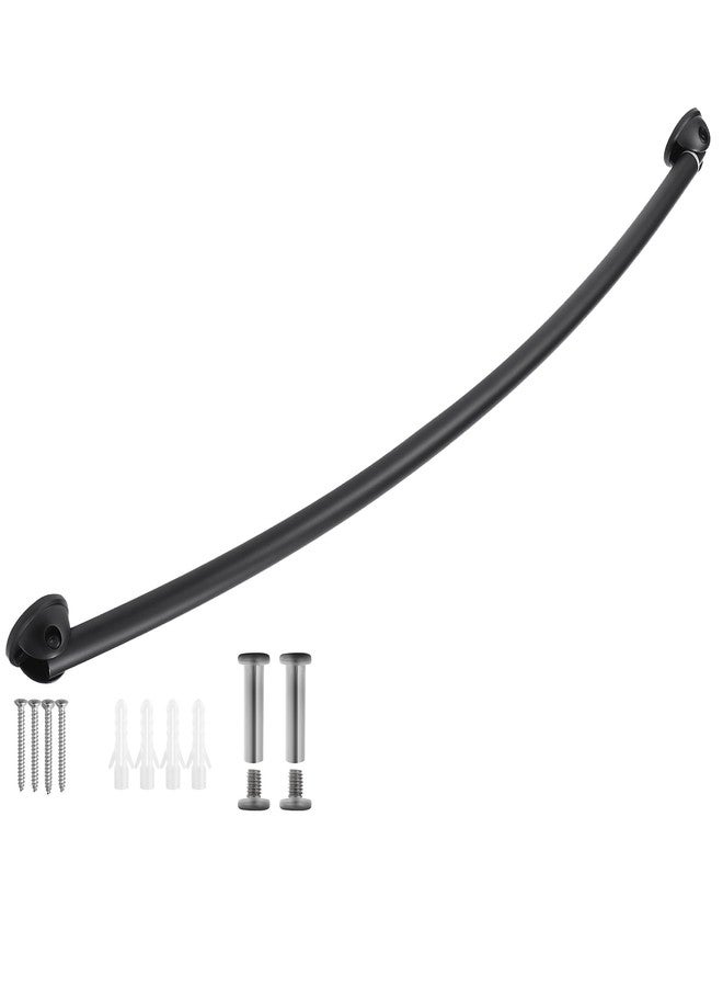 Design House Adjustable Curved Shower Rod, 44-Inch to 66-Inch, Design House Shower Curtain Rod, Expandable, Matte Black, 582817 - Image 1