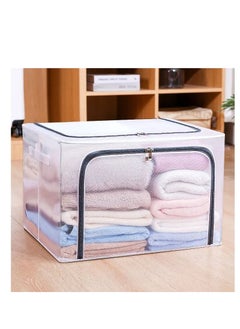 Foldable Storage Box with Lid and Zipper Handles
