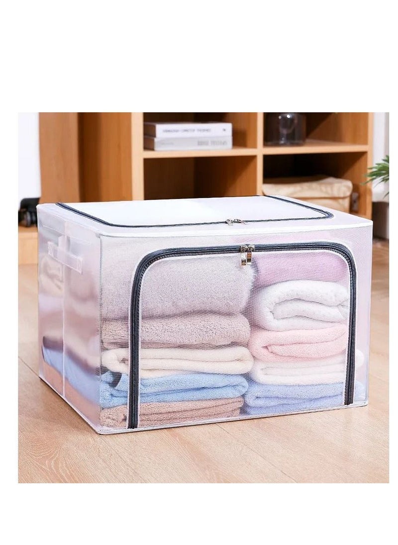 Generic - Foldable Storage Box with Lid and Zipper Handles - Image 1
