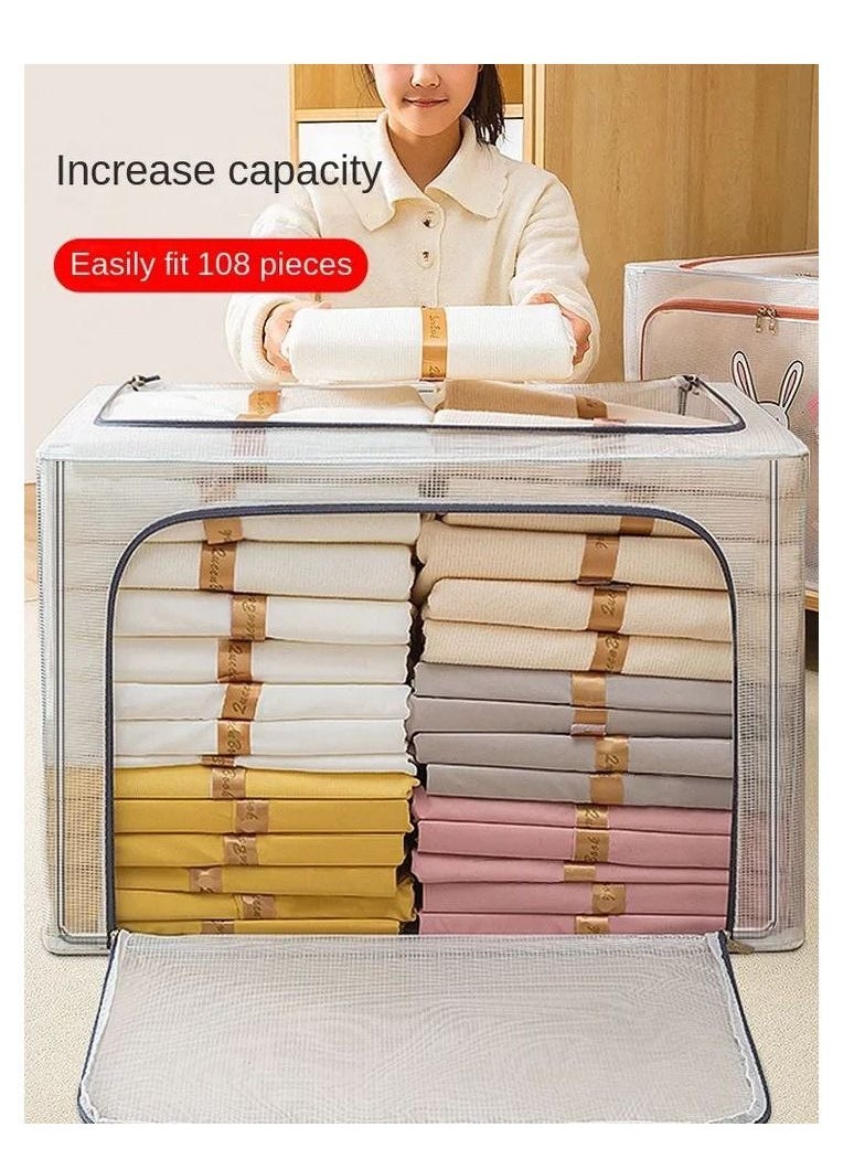Generic - Foldable Storage Box with Lid and Zipper Handles - Image 1