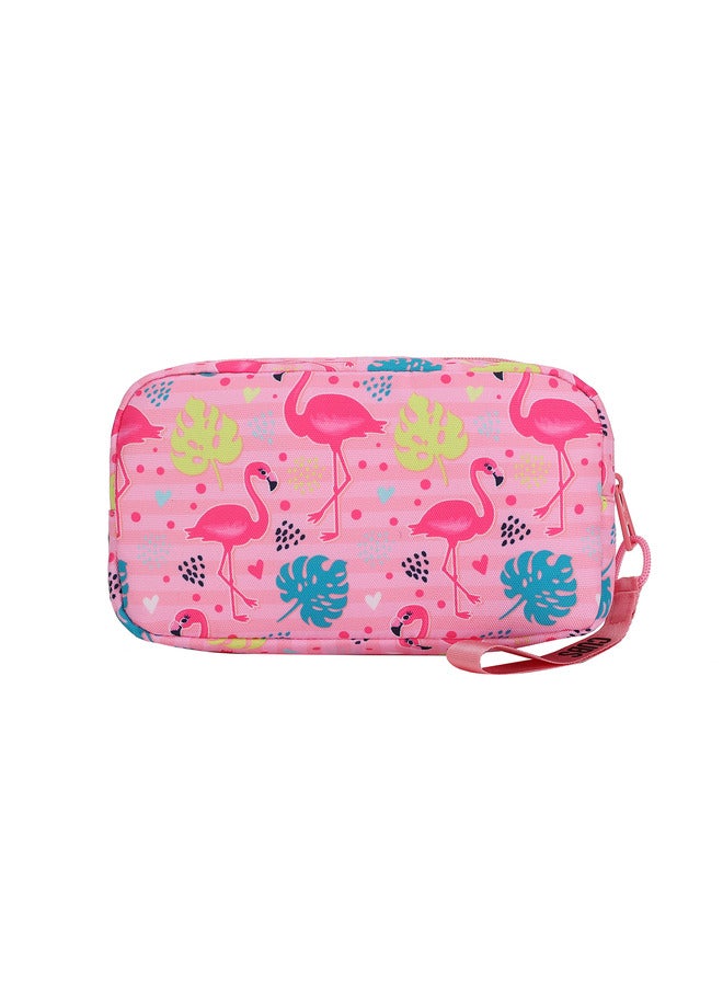 CUBS Flamingo Print Waterproof Pencil Case Pouch With Zip Closure - Image 2