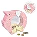 Im Solid Wood Piggy Bank Coin Bank Savings Money Bank Adorable Gifts for Baby Girl Birthday Girls Kids Child to Cherish Baby Shower Keepsakes Nursery Dcor Dream Big Little Love Dot Pink - Image 3