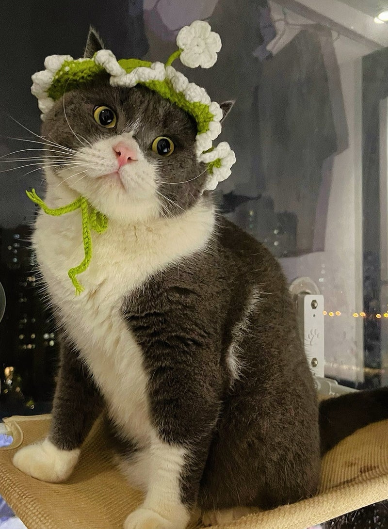 A.M Handmade Dog & Cat Elastic Woven Cap - Pet Party Photo Shoot Props & Accessories - Image 5