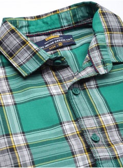 The Indian Garage Co Men Regular Fit Checkered Full Sleeves Spread Collar Casual Shirt  - Image 4