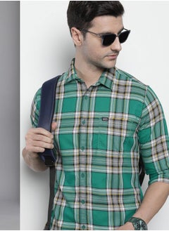 The Indian Garage Co Men Regular Fit Checkered Full Sleeves Spread Collar Casual Shirt  - Image 1