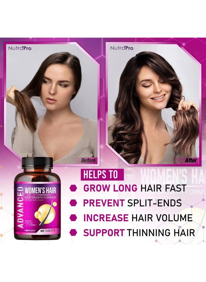 NutraPro Hair Growth Vitamins For Women - Hair Vitamins For Thinning Hair For Women .Regrow & Regrowth Hair Supplement With Dht Blocker,Biotin & Saw Palmetto For Women.Volumize,Thicker,Longer Hair.