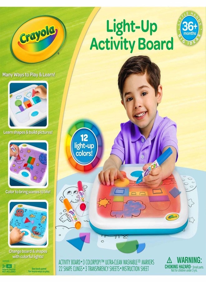 Crayola Light Up Activity Board, Sensory Toy for Toddlers & Kids, Light Box, Light Up Coloring Board, Educational Toy, Gift for Toddlers, Ages 1+ - Image 1