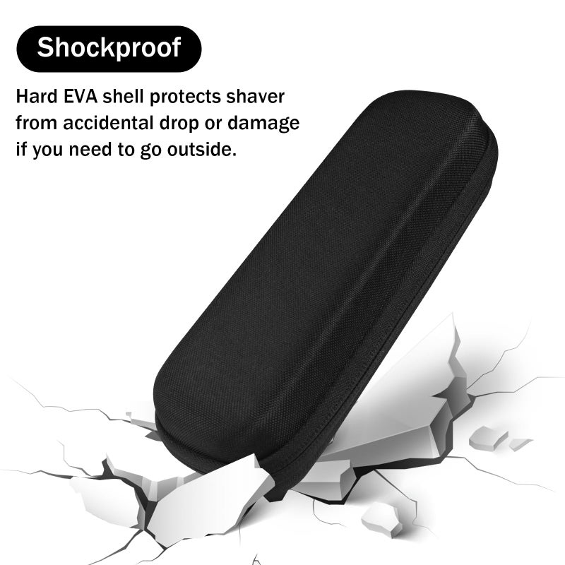 ZORETCO Hard Travel Carrying Case for Hybrid Electric Trimmer and Shaver, Portable Organizer Storage Bag for QP2520, QP2530, QP2620, QP2630- Black - Image 5