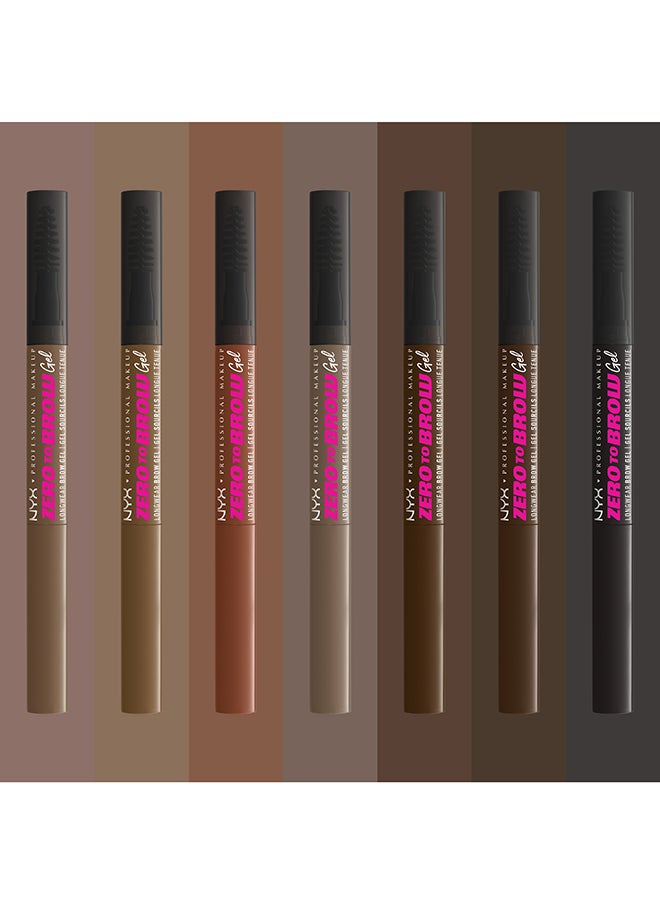 NYX PROFESSIONAL MAKEUP جل الحواجب زيرو تو برو يدوم طويلاً - بني رمادي  - Image 4
