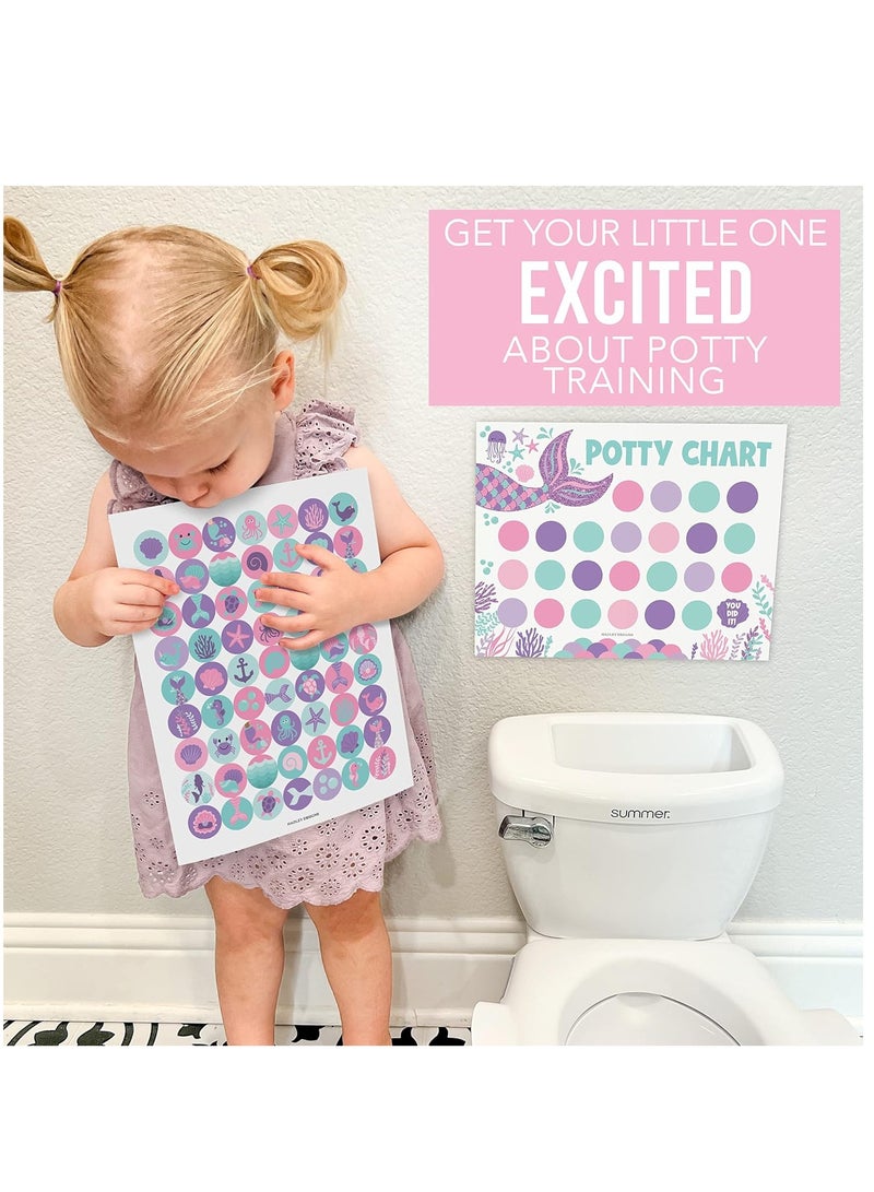 تي سي مخطط تدريب النونية للأطفال الصغار مخطط ملصقات حورية البحر - Image 3