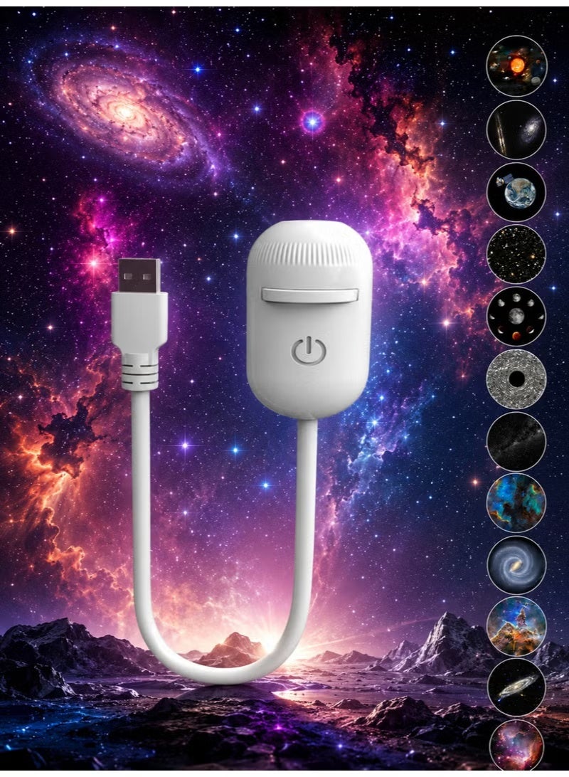 ELTRAZONE Ocean Galaxy Projector Night Light – USB Powered Starry Sky & Ocean Wave Lamp with Flexible Neck, One-Button Control, Portable Ambient Light for Bedroom, Kids Room, Party & Home Decor - Image 3