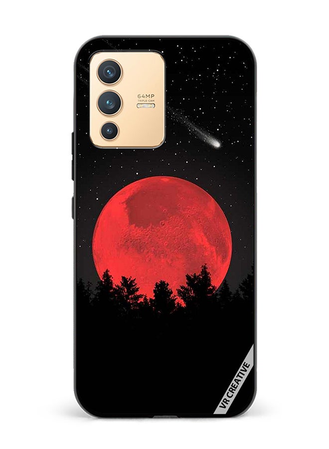 VR CREATIVE Protective Case Cover For Vivo V23 5G Bloody Moon Design Multicolour - Image 1