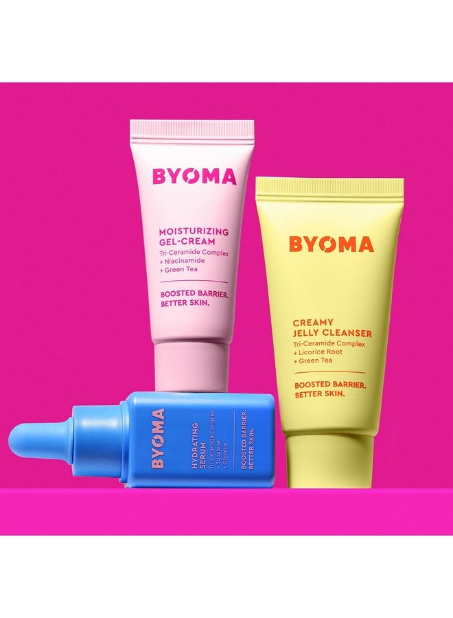 بيوما مجموعة BYOMA So Hydrating - مجموعة العناية بالبشرة لإصلاح الحاجز - منظف جيلي كريمي، سيروم مرطب للوجه ومرطب سيراميد للوجه للبشرة الجافة - مضاد للتجاعيد، خالي من الكحول للعناية بالبشرة - 30 مل، 15 مل، 15 مل - Image 5