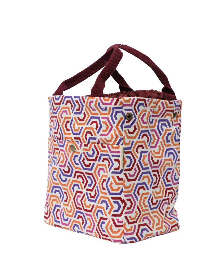 earthsave Earthsave Eco Insulated Lunch Bag for Office Men & Women | Lunch Box Bag for Kids | Canvas Tiffin Bags for School | Drawstring Lunch Bag  - Image 3