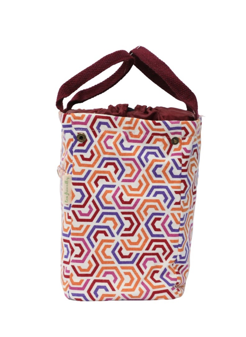 earthsave Earthsave Eco Insulated Lunch Bag for Office Men & Women | Lunch Box Bag for Kids | Canvas Tiffin Bags for School | Drawstring Lunch Bag  - Image 4