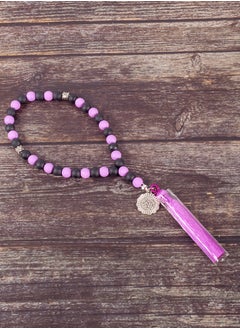 The Black Pearl Accessories Black & Purple Alabaster Stone Prayer Bead of 33 Beads  - Image 1