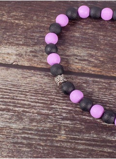 The Black Pearl Accessories Black & Purple Alabaster Stone Prayer Bead of 33 Beads  - Image 2