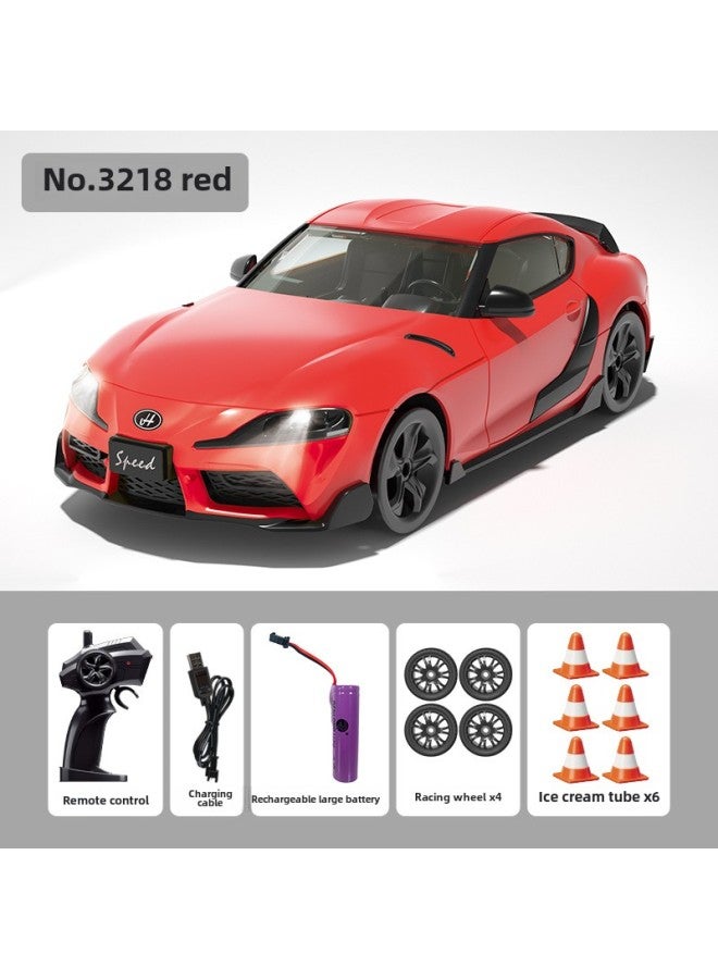 Children's Rc High-speed Car Remote Control Drift Car AE86 Four-wheel Drive Toy Electric 1:24 Manual Drift Remote Control Car-Color:1:24 Four-wheel Drive Toyota Red