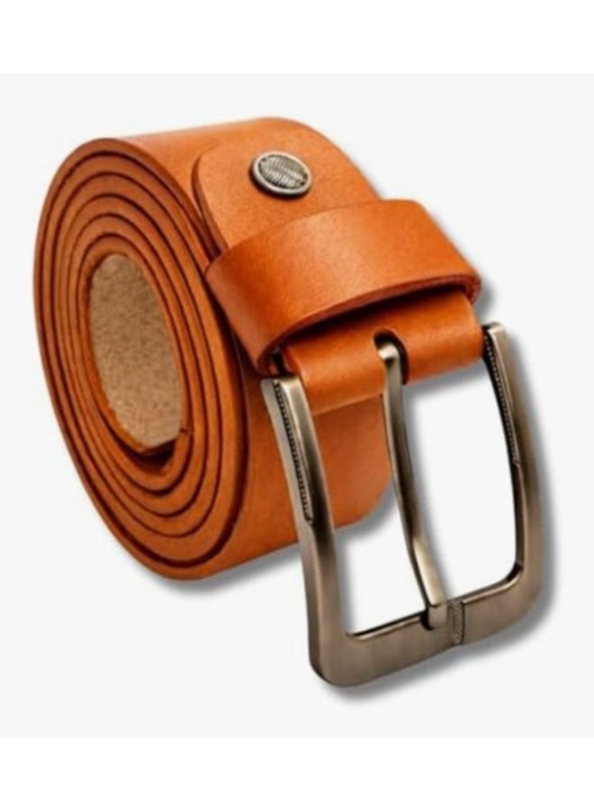 Men’s Genuine Buffalo Leather Casual Belt – Heavy-Duty Scratch-Resistant Metal Buckle – Double Loop Design – Model 1646 - Image 4
