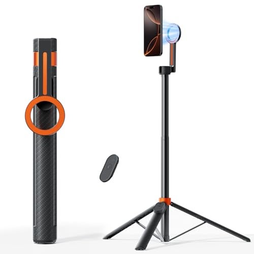 TODI 65 Magnetic Tripod for iPhone with Remote Selfie Stick for iPhone Magsafe Cell Phone Tripod Stand for Recording Travel Tripod Compatible with 1615141312 Series - Image 1