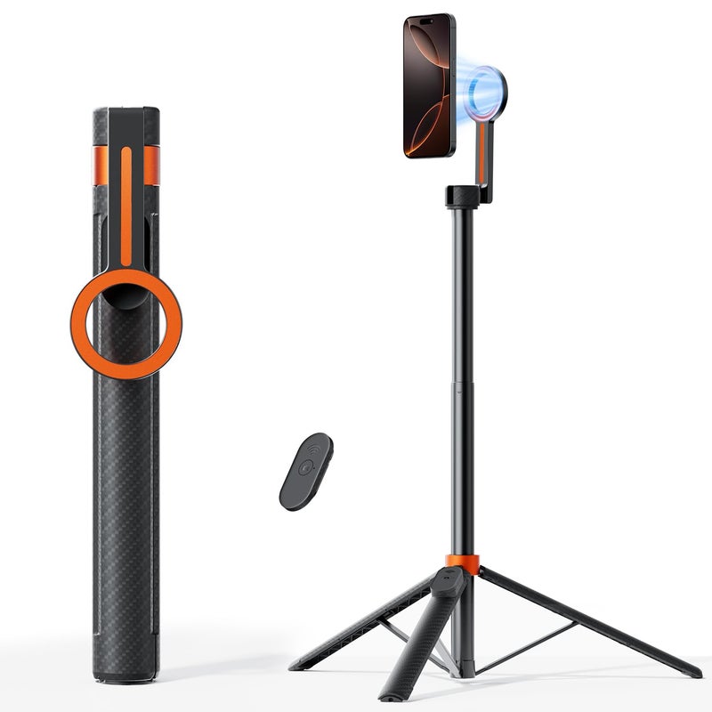 TODI 65 Magnetic Tripod for iPhone with Remote Selfie Stick for iPhone Magsafe Cell Phone Tripod Stand for Recording Travel Tripod Compatible with 1615141312 Series - Image 2