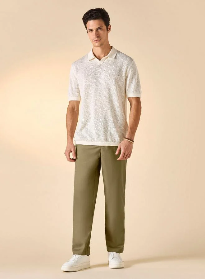 Splash FAV Regular Fit Pants with Pockets and Zip Closure