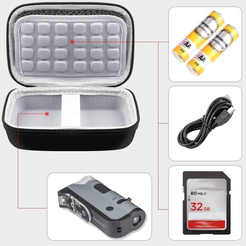 Comecase حقيبة ميكروسكوب متوافقة مع كارسن مايكروفليب 100x-250x / لكارسن مايكروبرايت بلس 60x-120x ميكروسكوب محمول مضاء LED، حافظة تخزين للميكروسكوبات المحمولة - أسود (حقيبة فقط) - Image 3