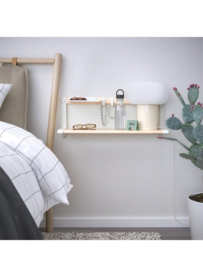IKEA (IKEA) رف حائط أبيض من خشب الحور 65 × 26 سم - Image 2
