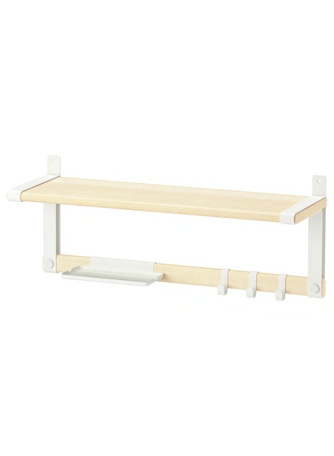 IKEA (IKEA) رف حائط أبيض من خشب الحور 65 × 26 سم - Image 1