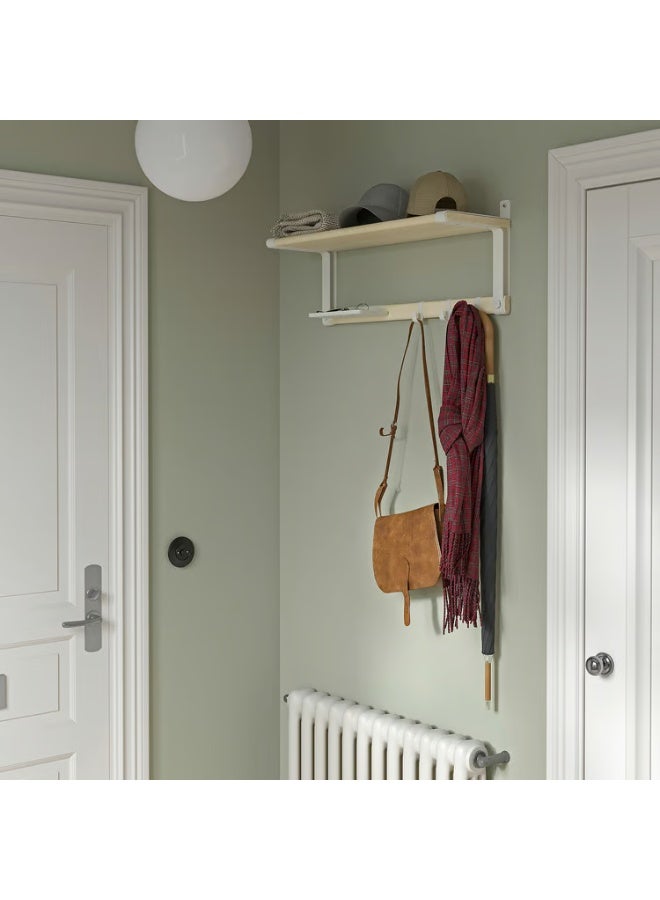 IKEA (IKEA) رف حائط أبيض من خشب الحور 65 × 26 سم - Image 4