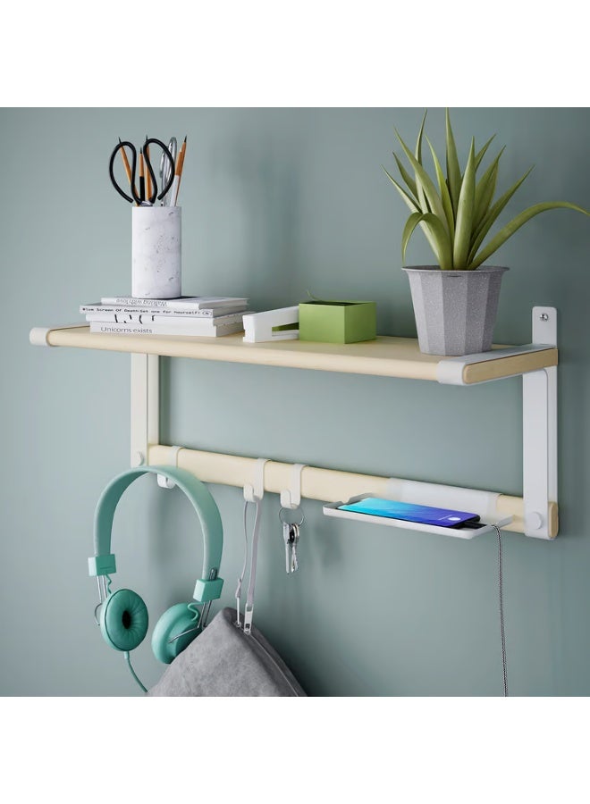 IKEA (IKEA) رف حائط أبيض من خشب الحور 65 × 26 سم - Image 3