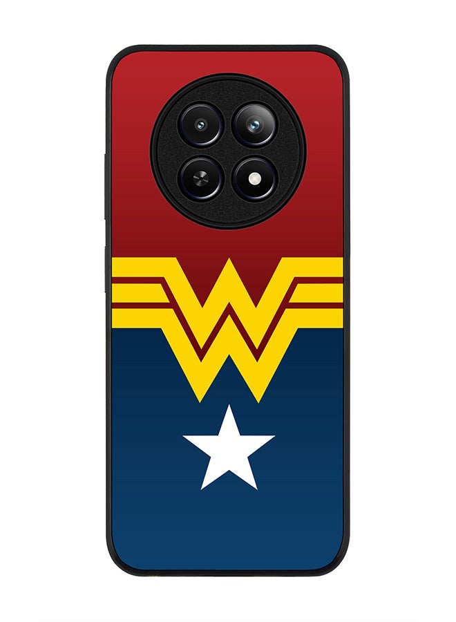 Stylizedd Rugged Black edge case for Realme 12 / Realme 12x, Slim fit Soft Case Flexible Rubber Edges Anti Drop TPU Gel Thin Cover -  Wonder Woman  - Image 1