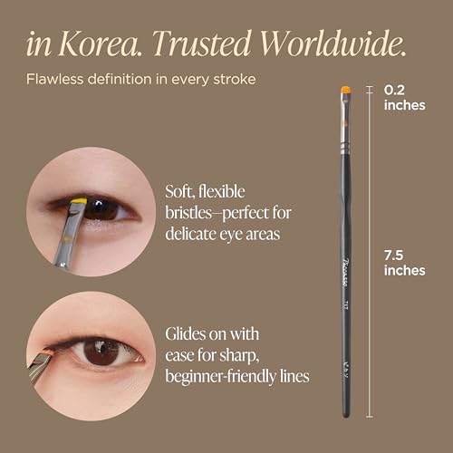 Piccasso 717 Eyeliner Brush UltraFine Angled Brush for Gel and Liquid Eyeliner Precision Eye Makeup Tool for Tightlining and Winged Liner Professional Eye Makeup and Eyeshadow Brush - Image 3