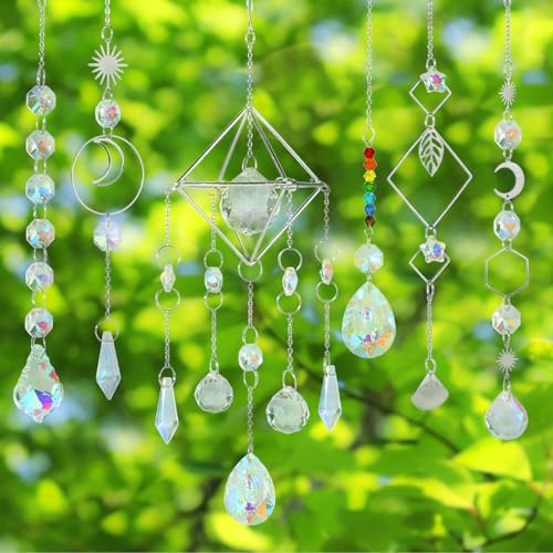HYBEADS DIY Suncatcher Kit, 400pcs Crystal Sun Catchers Ornament Making Supplies Arts and Crafts Kits for Adults Indoor Windows Hanging Prism Garden Office Home Decor Gifts for Women Birthday Mother's Day - Image 5