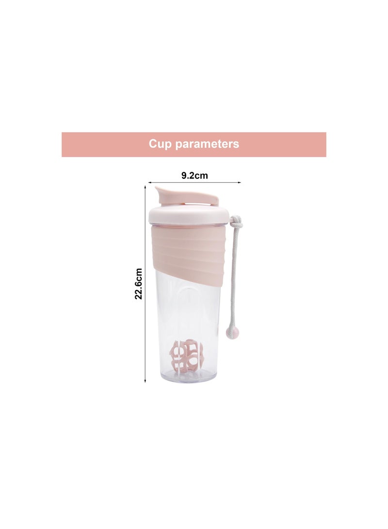 Y&D Protein Shaker Bottle 700ml, with Ball, Clear Pp Water Bottle, for Lump Free Smooth Shake Leakproof Gym Drink Easy To Clean, Fitness Training, Gym, Football Training - Image 3