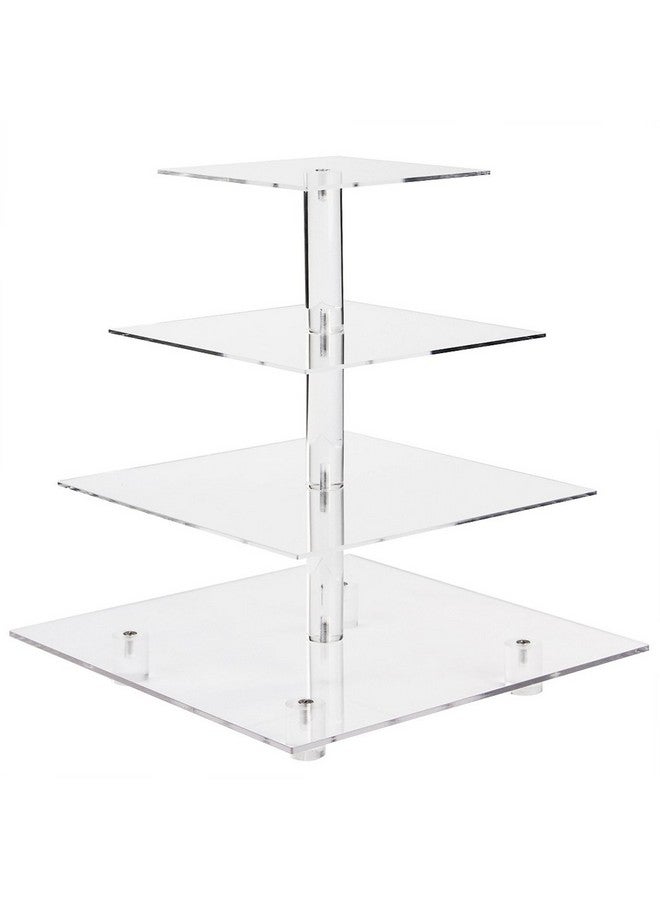 YestBuy Cupcake Stand, 4 Tier Acrylic Cupcake Tower Stand, Premium Cupcake Holder, Clear Cupcake Display for 52 Cupcakes, Display for Pastry Wedding Birthday Party - Image 5